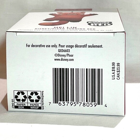 Turning Red Panda Ornament 2022 Hallmark Keepsake Disney Pixar Mei Lin New - Picture 5 of 6
